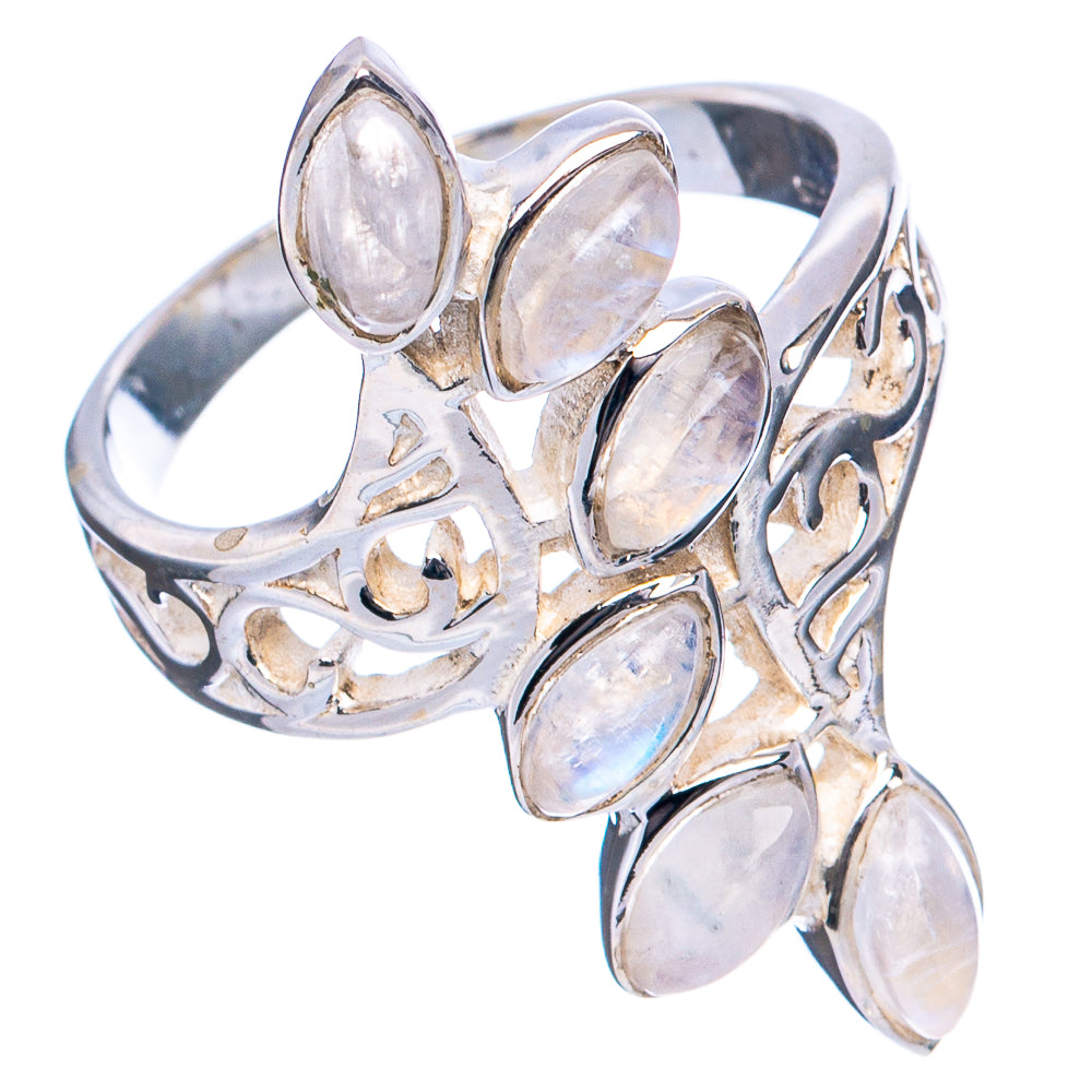 Rainbow Moonstone Ring Size 7 (.925 Sterling Silver)