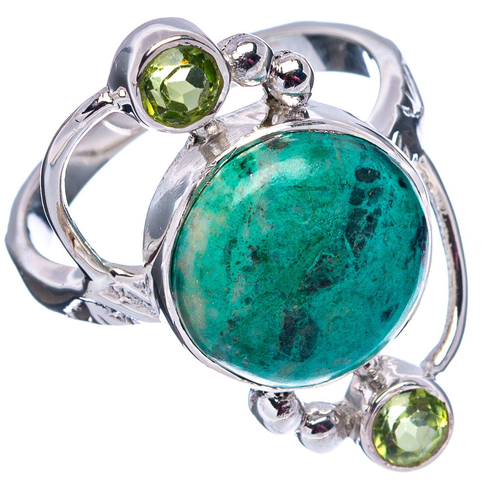 Premium Chrysocolla Ring Size 7.75 (.925 Sterling Silver)