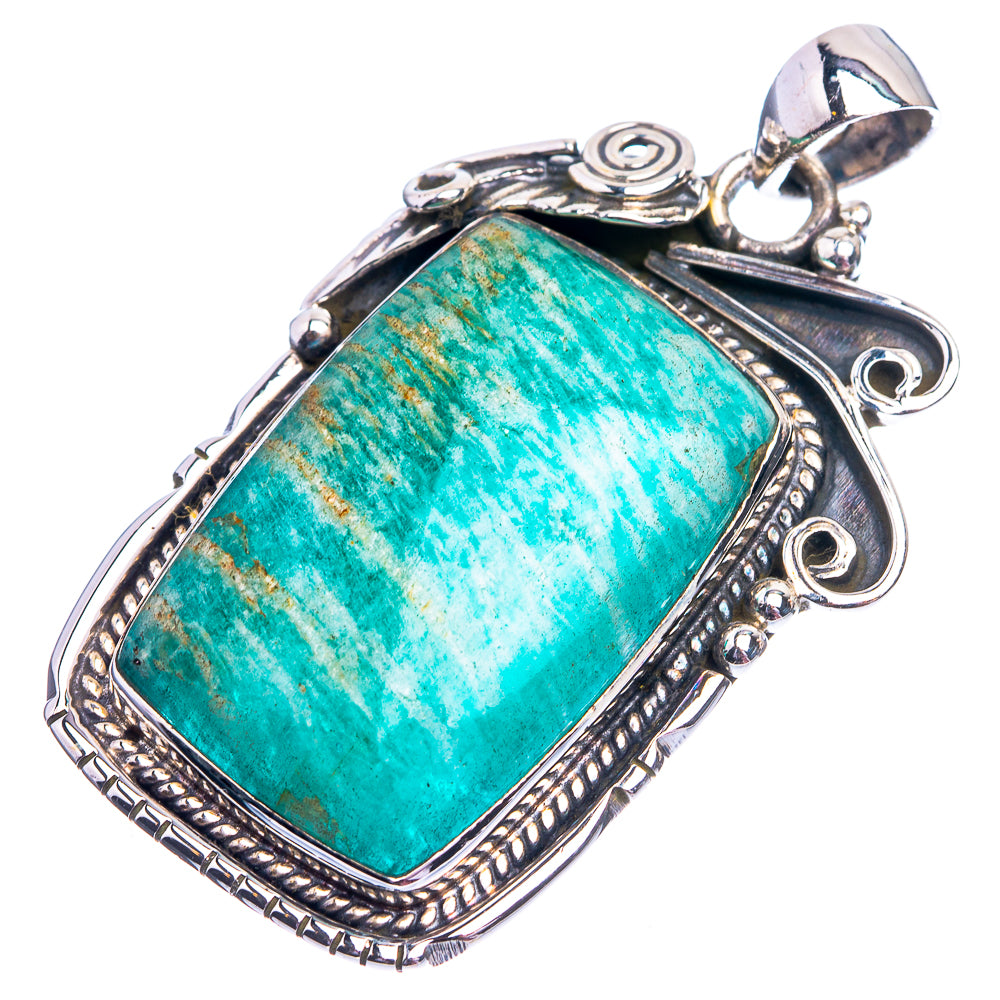 Amazonite Pendant 1 3/4" (925 Sterling Silver) P39009