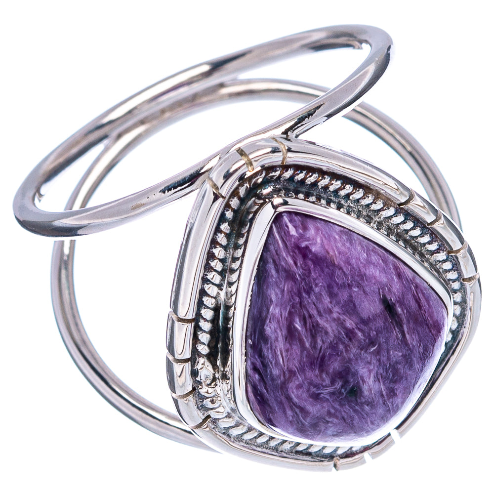 Premium Charoite Ring Size 7.75 (.925 Sterling Silver)