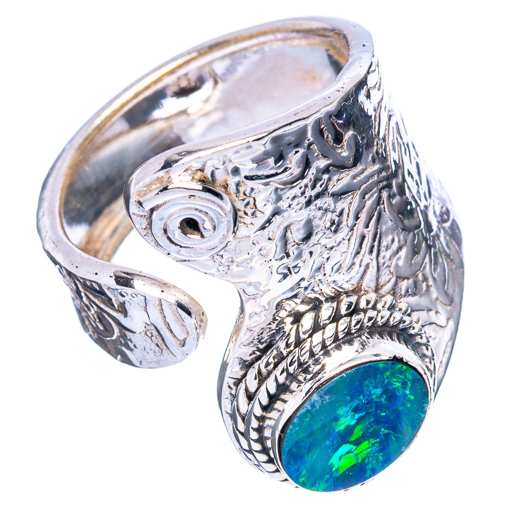 Rare  Doublet Opal Ring Size 5.75 (925 Sterling Silver) R3660