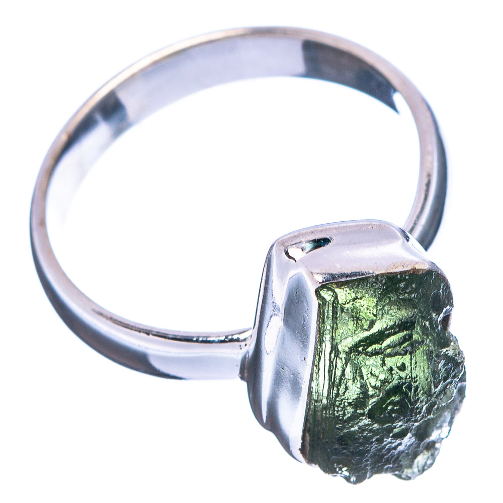 Rare Moldavite Ring Size 6.25 (.925 Sterling Silver)