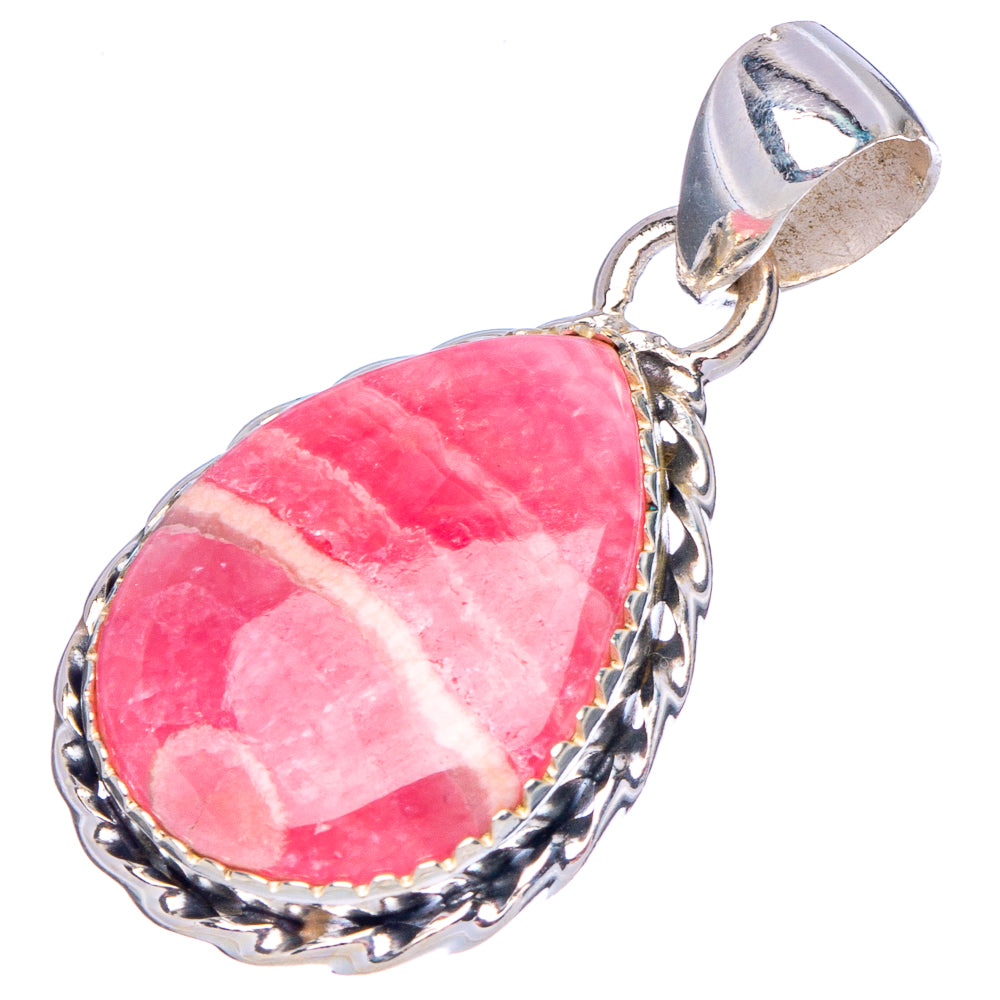 Rhodochrosite Pendant 1 3/8" (.925 Sterling Silver)