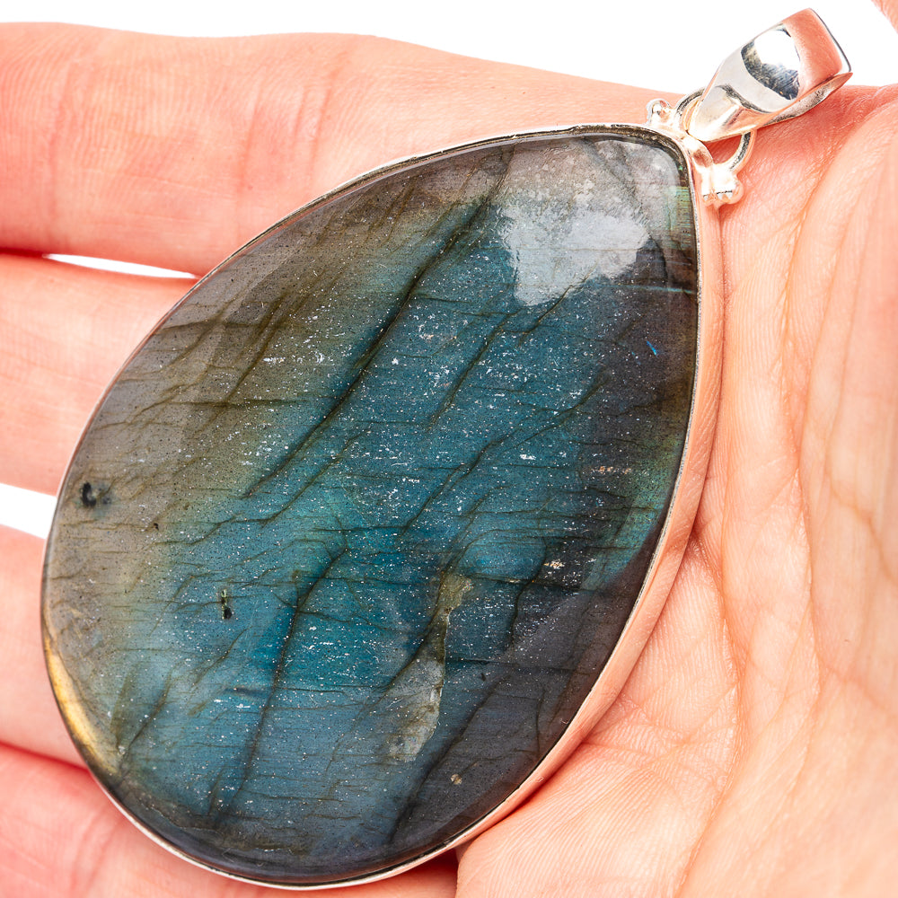 Labradorite Pendant 2 7/8" (925 Sterling Silver) P43175