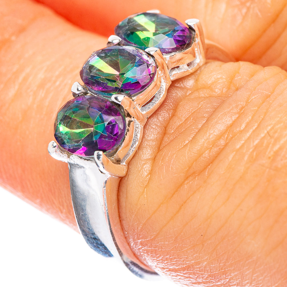 Mystic Topaz Dainty Ring Size 6.5 (925 Sterling Silver) R5178