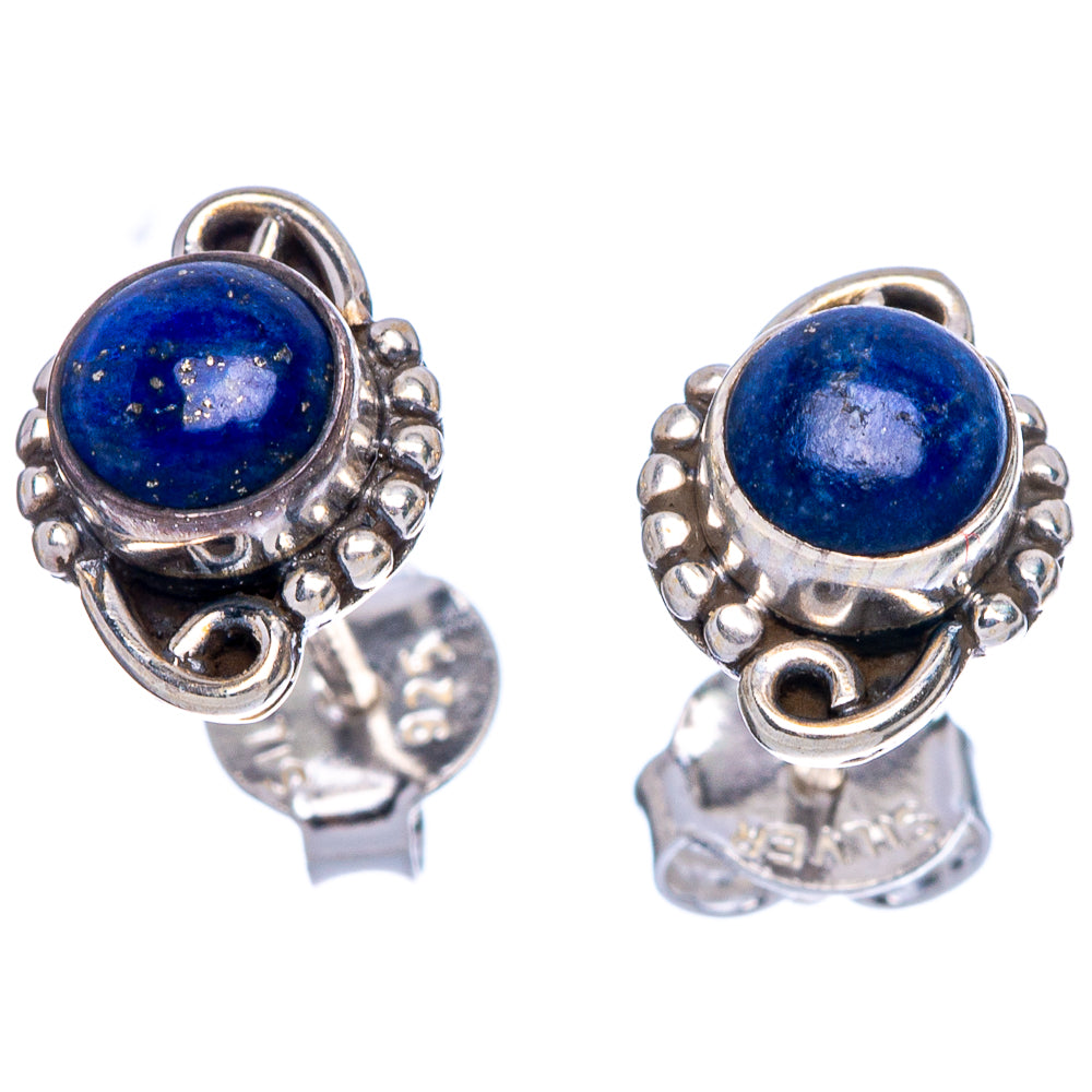 Lapis Lazuli Dainty Earrings 3/8" (925 Sterling Silver) E1993