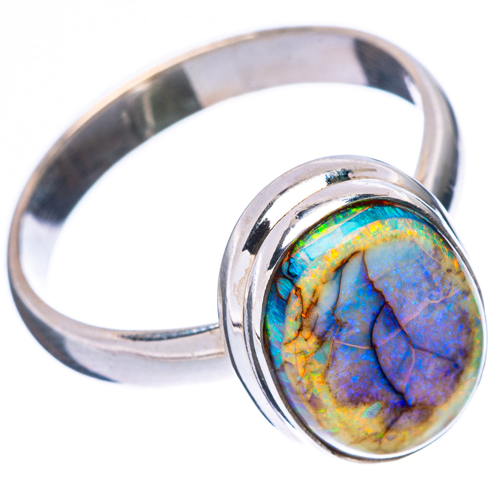 Rare Sterling Opal Ring Size 10 (925 Sterling Silver) R4352