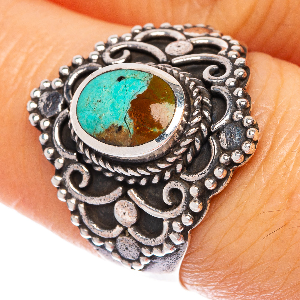 Arizona Turquoise Ring Size 7.5 (925 Sterling Silver) R1225