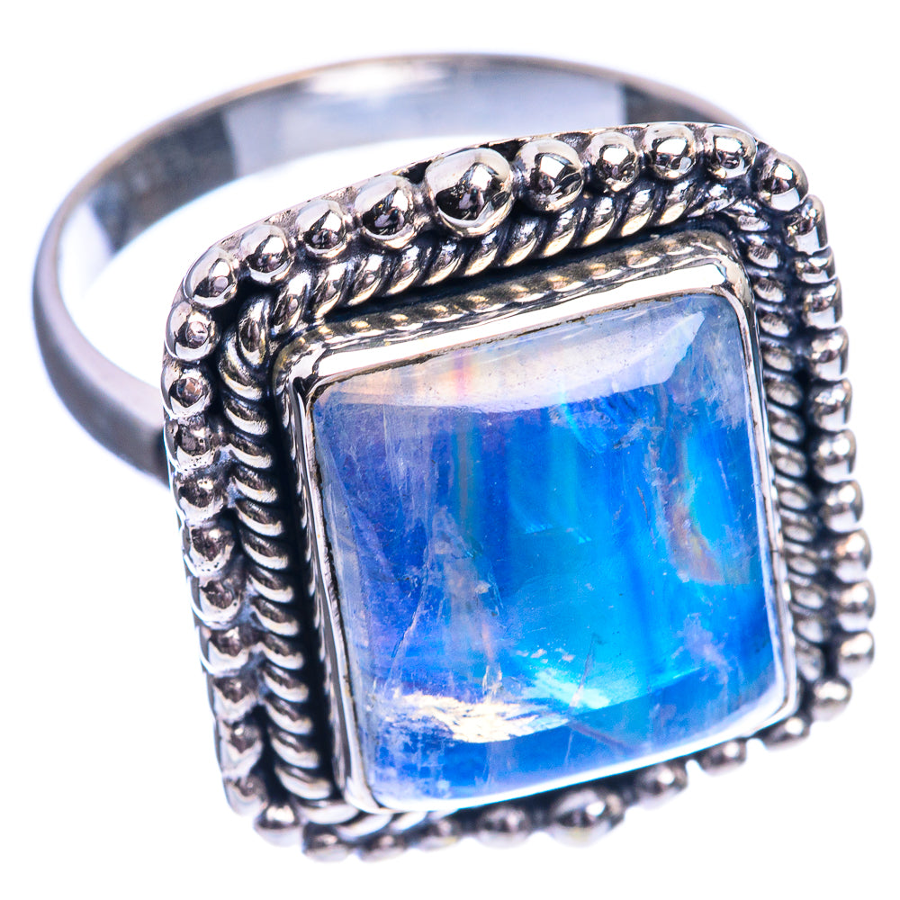 Rainbow Moonstone Ring Size 10.25 (925 Sterling Silver) R142278