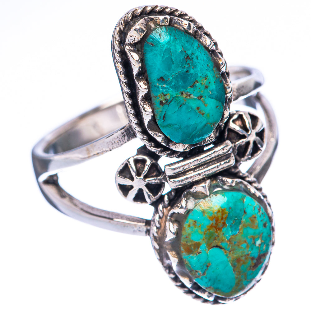 Rare Arizona Turquoise Ring Size 8 (925 Sterling Silver) R2210