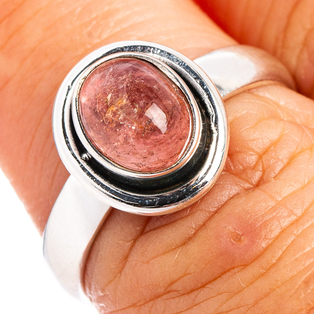 Rare Pink Tourmaline Ring Size 6.75 (.925 Sterling Silver)