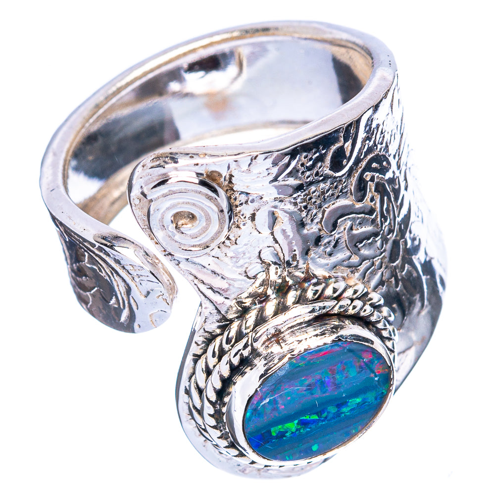 Rare  Doublet Opal Ring Size 6.25 (925 Sterling Silver) R3664