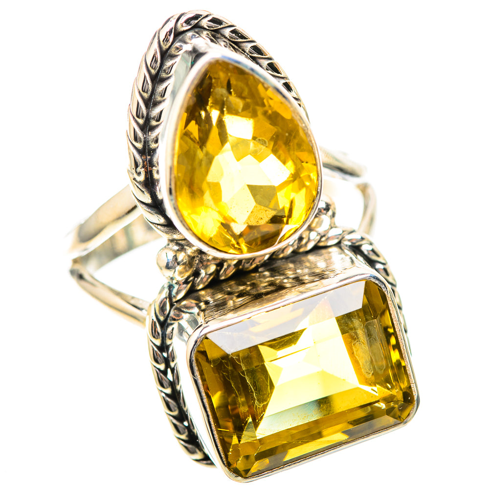 Large Faceted Citrine Ring Size 9 (925 Sterling Silver) RING139299