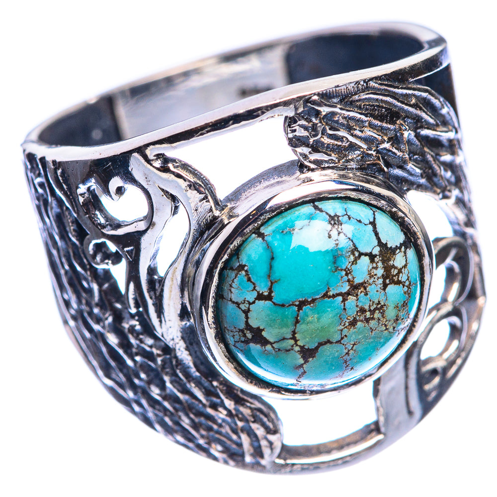 Tibetan Turquoise 925 Sterling Silver Ring Size 5.75