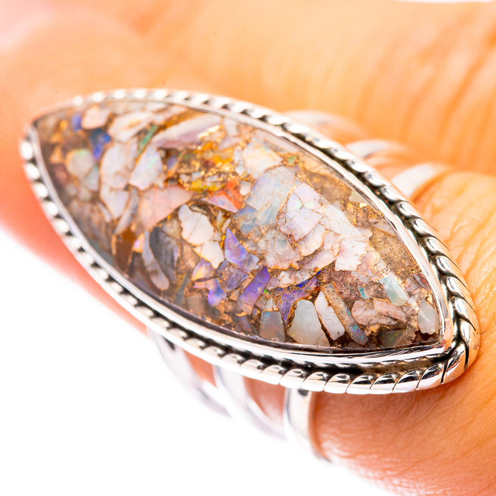 Large Brecciated Ethiopian Opal Ring Size 7 (925 Sterling Silver) R140622