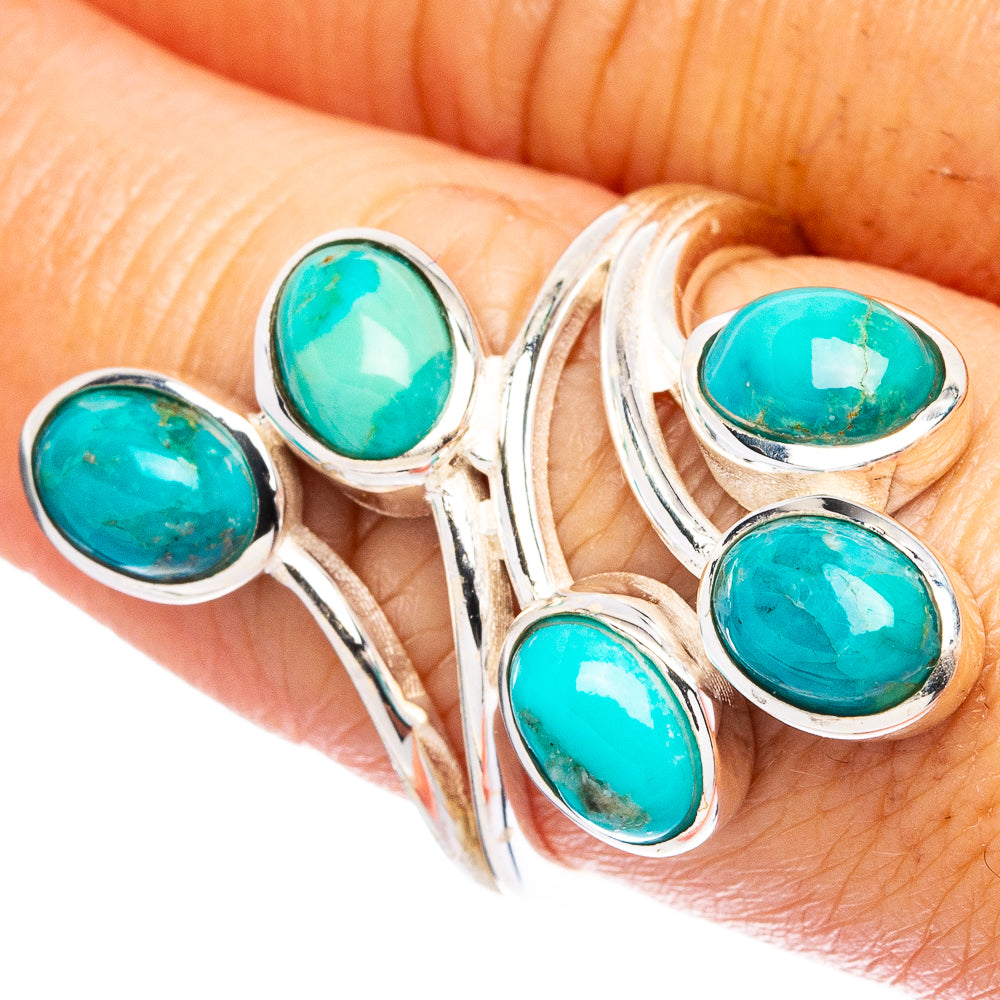 Rare Arizona Turquoise Ring Size 8.5 (925 Sterling Silver) R4722
