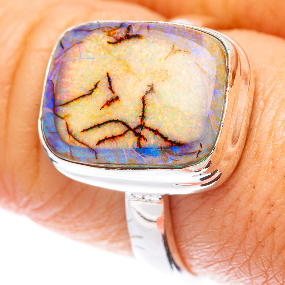 Rare Sterling Opal Ring Size 8.25 (925 Sterling Silver) R2229