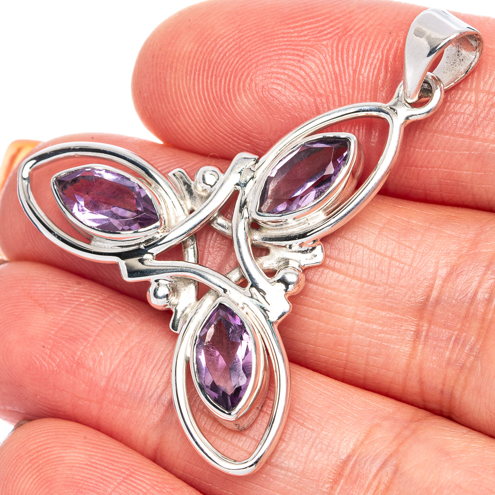 Premium Faceted Citrine Pendant 1 1/2" (925 Sterling Silver) P41854