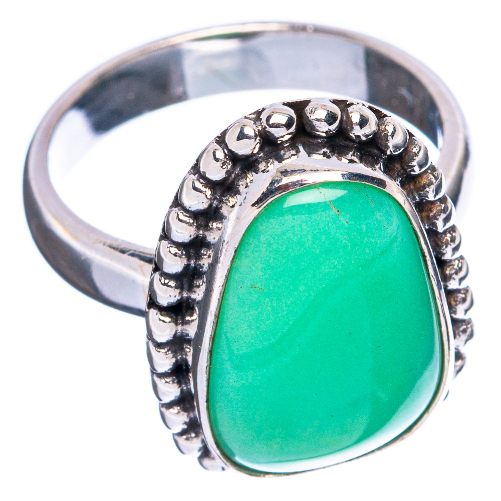 Chrysoprase Ring Size 5 (925 Sterling Silver) R5026