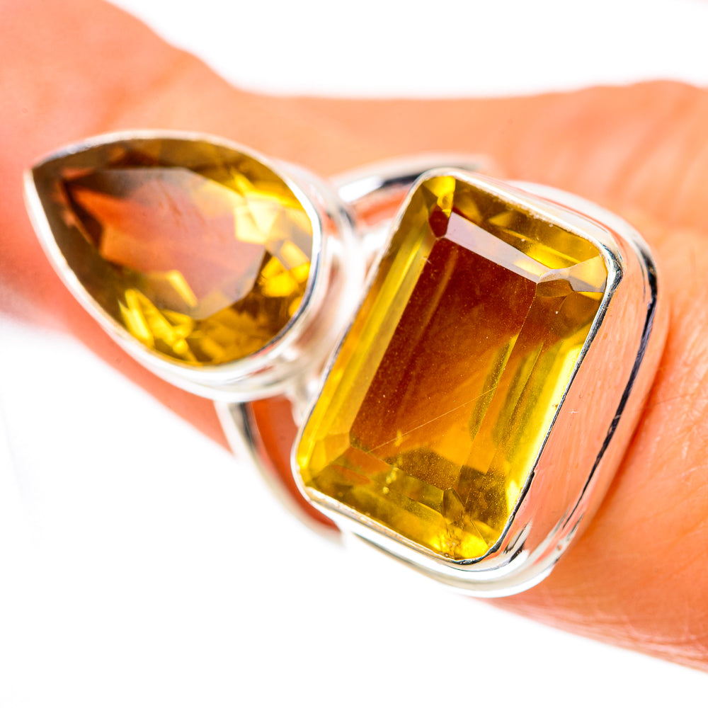 Large Faceted Citrine 925 Sterling Silver Ring Size 6.5 (925 Sterling Silver) RING139635