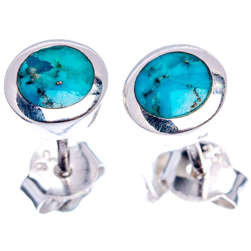 Mohave Turquoise Earrings 1/4" (.925 Sterling Silver)