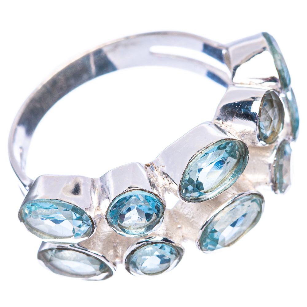 Blue Topaz 925 Sterling Silver Ring Size 6.5 (925 Sterling Silver) R5447