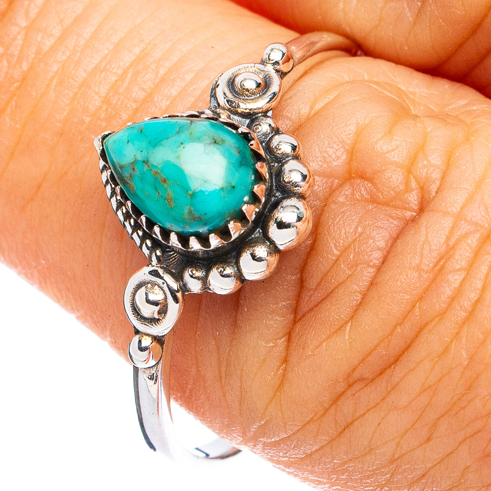 Mohave Turquoise Ring Size 8.75 (925 Sterling Silver) R8286