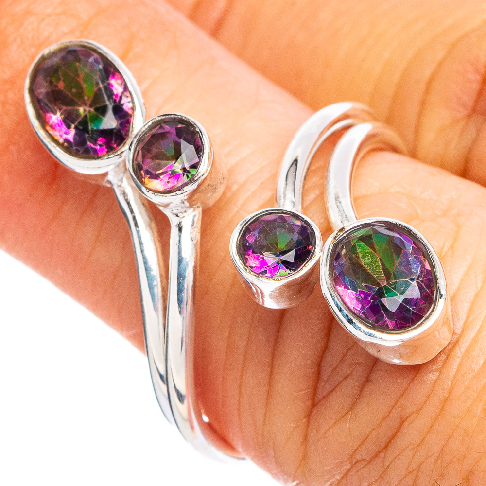 Dainty Mystic Topaz Ring Size 6.75 (925 Sterling Silver) R8673