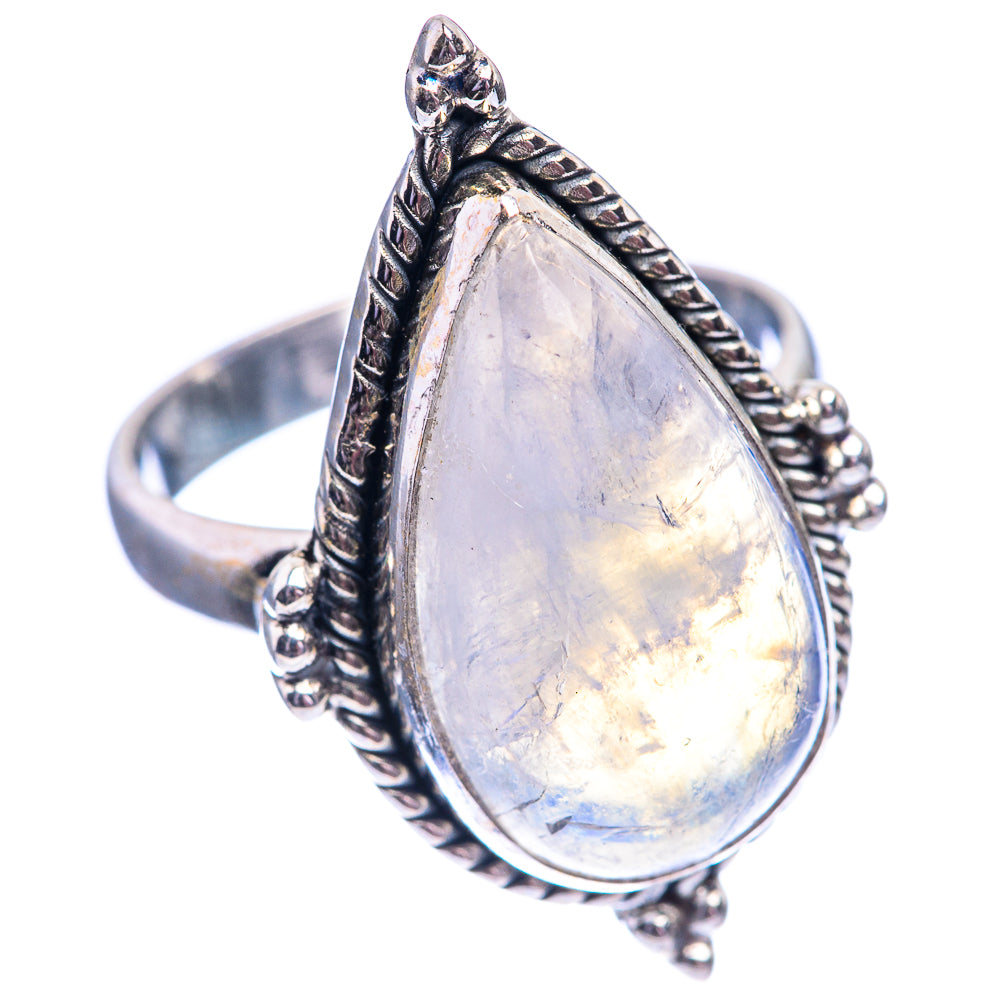 Rainbow Moonstone Ring Size 8 (925 Sterling Silver) R141990