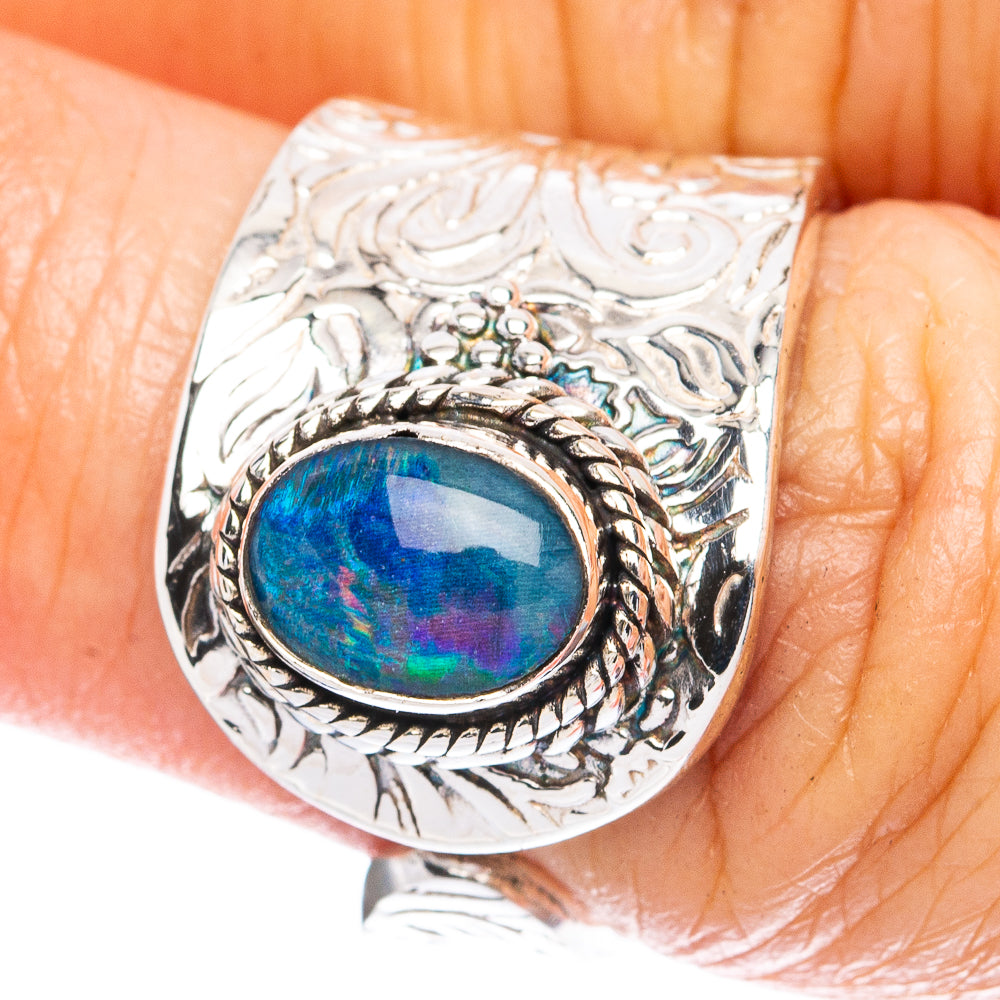 Rare  Doublet Opal Ring Size 6.5 (925 Sterling Silver) R3669