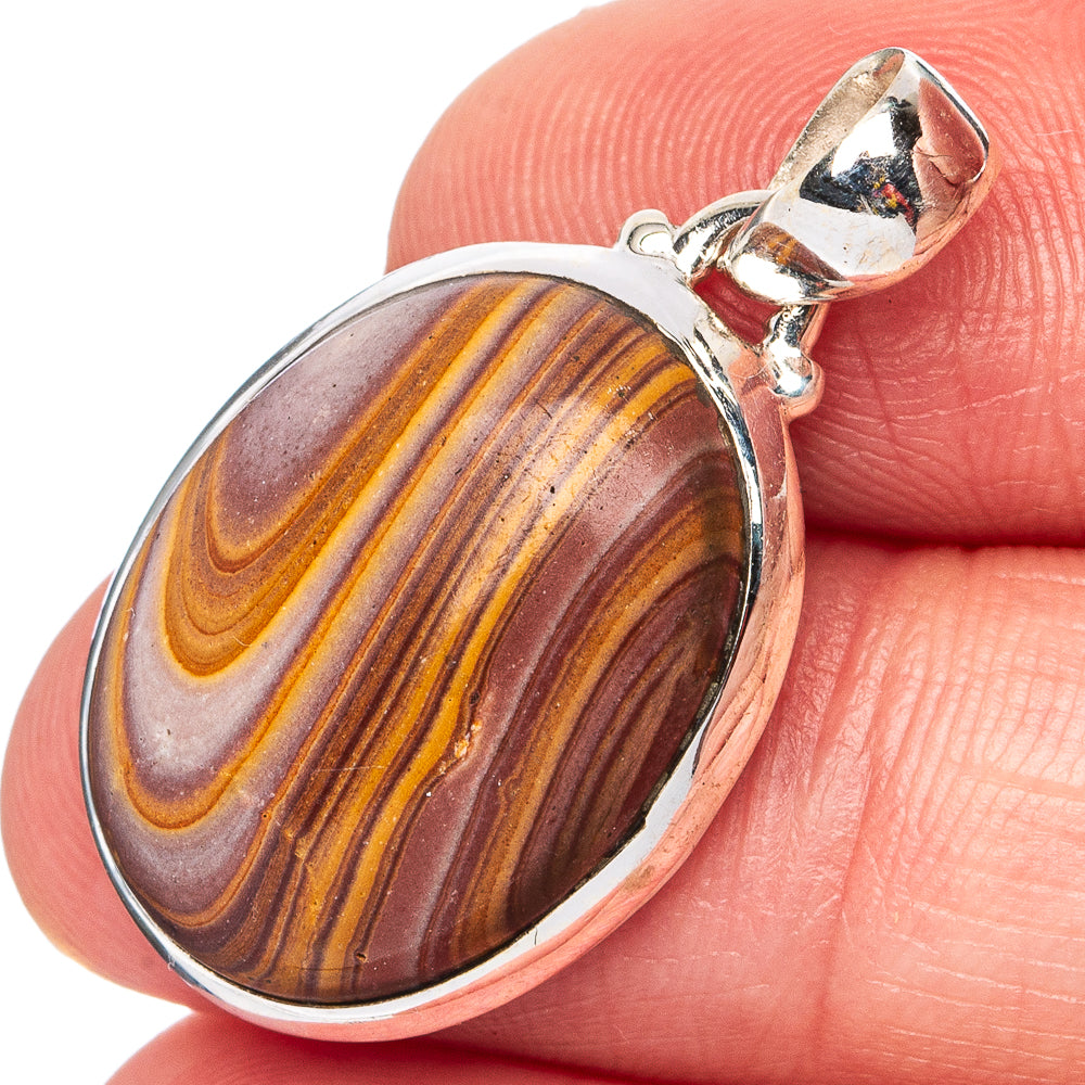 Wagul Jasper Pendant 1 1/4" (.925 Sterling Silver)