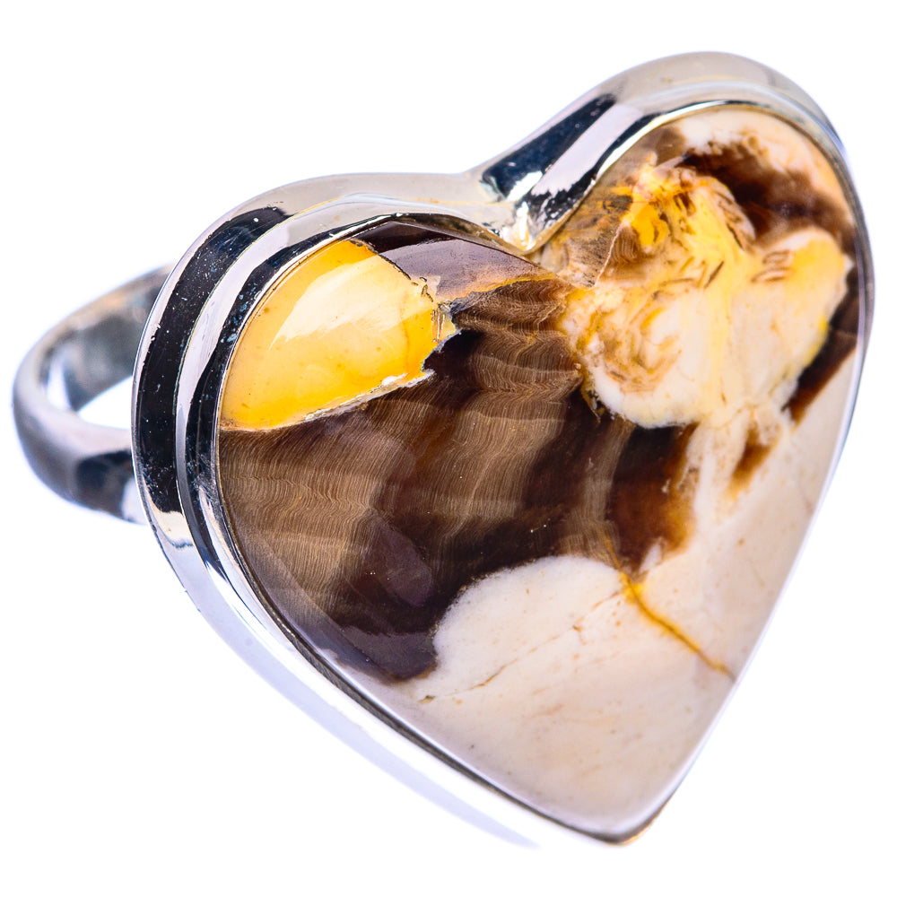 Large Peanut Wood Jasper Ring Size 7.75 (925 Sterling Silver) R144202