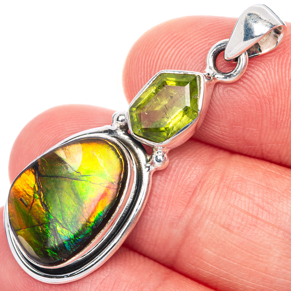 Canadian Ammolite Pendant 1 5/8" (925 Sterling Silver) PD39852