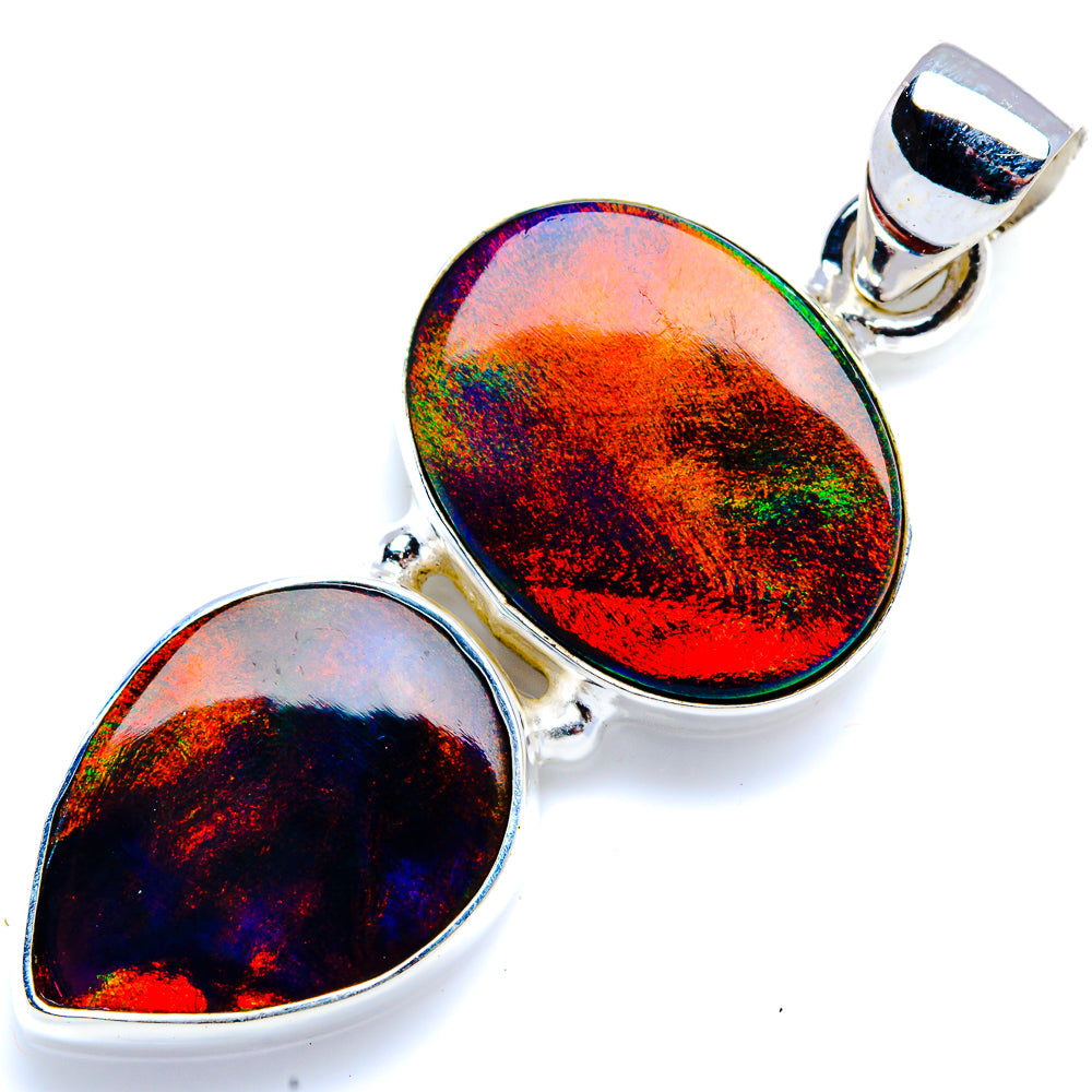 Aura Opal 925 Sterling Silver Pendant 1 5/8" (925 Sterling Silver) PD38357