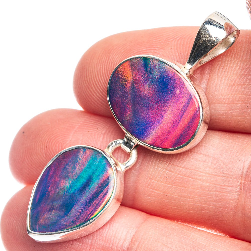 Aura Opal Pendant 1 3/4" (925 Sterling Silver) P39375