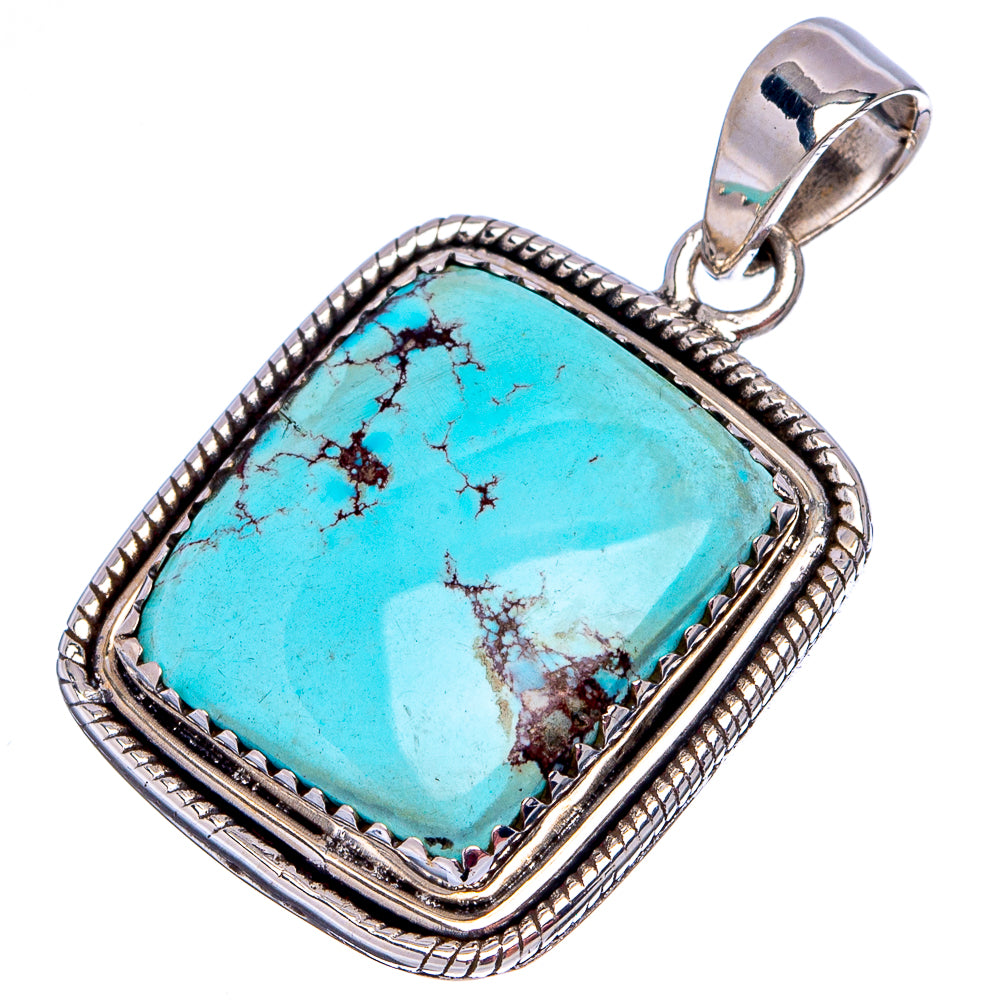 Rare Golden Hills Turquoise Pendant 1 1/2" (.925 Sterling Silver)
