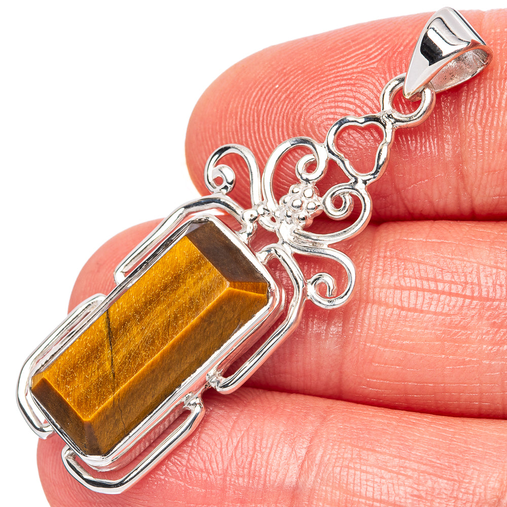 Asc Premium Tiger Eye Pendant 1 3/4" (925 Sterling Silver) P42264