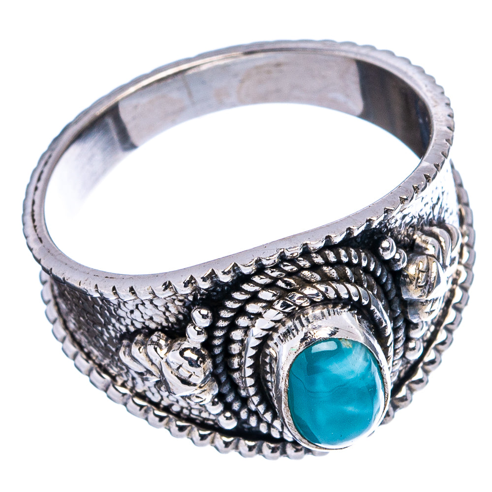 Rare Larimar Cocktail Ring Size 7.75 (.925 Sterling Silver)