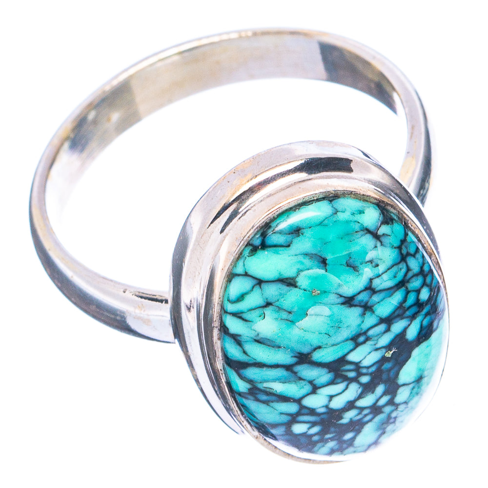 Black Bridge Variscite Ring Size 7.75 (.925 Sterling Silver)