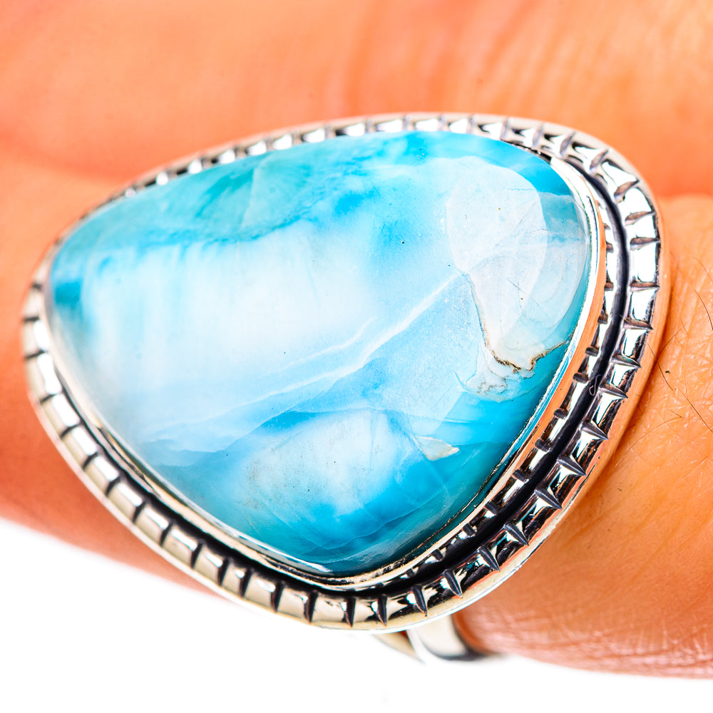 Large Larimar Ring Size 7.75 (925 Sterling Silver) RING138627