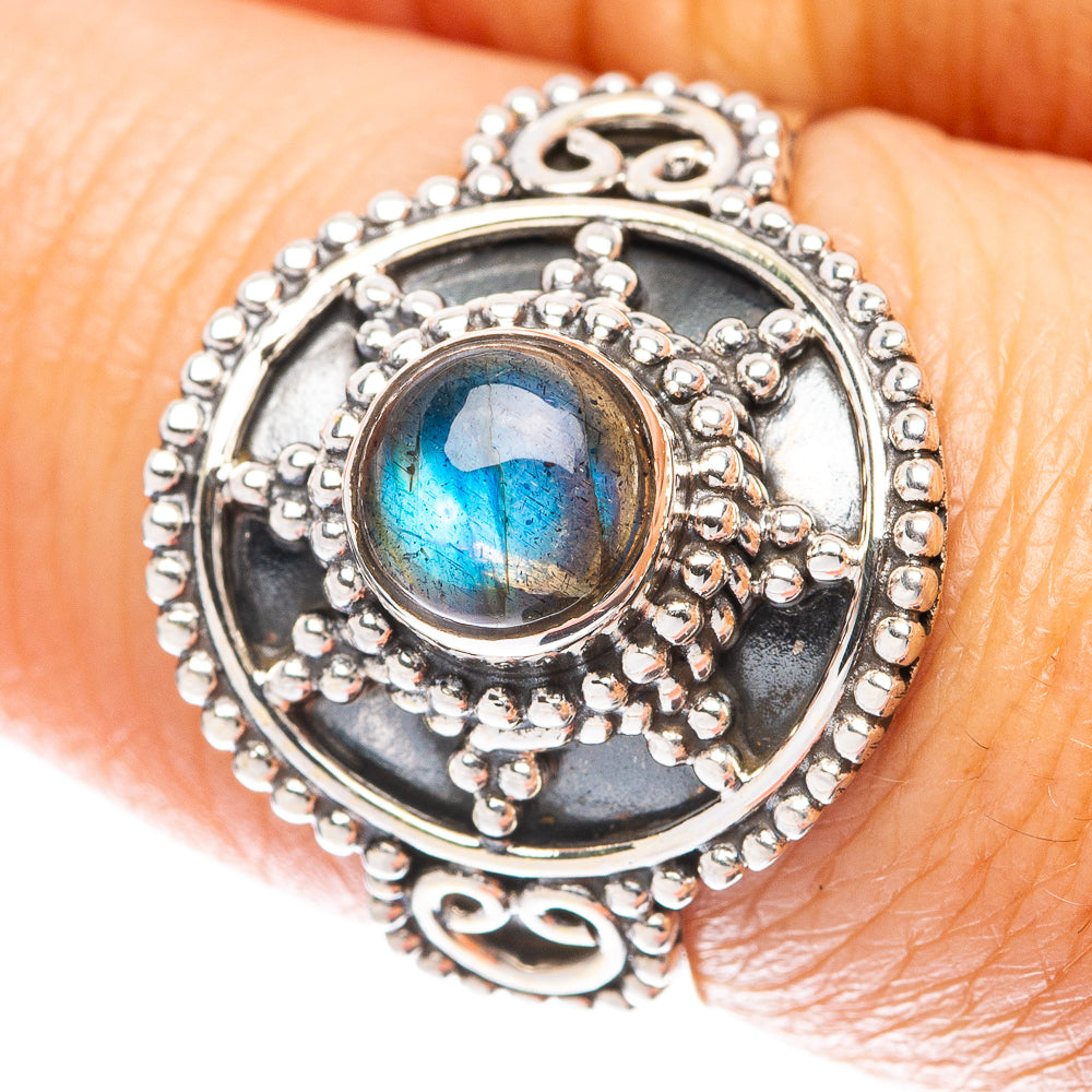 Labradorite Ring Size 8 (925 Sterling Silver) R5563