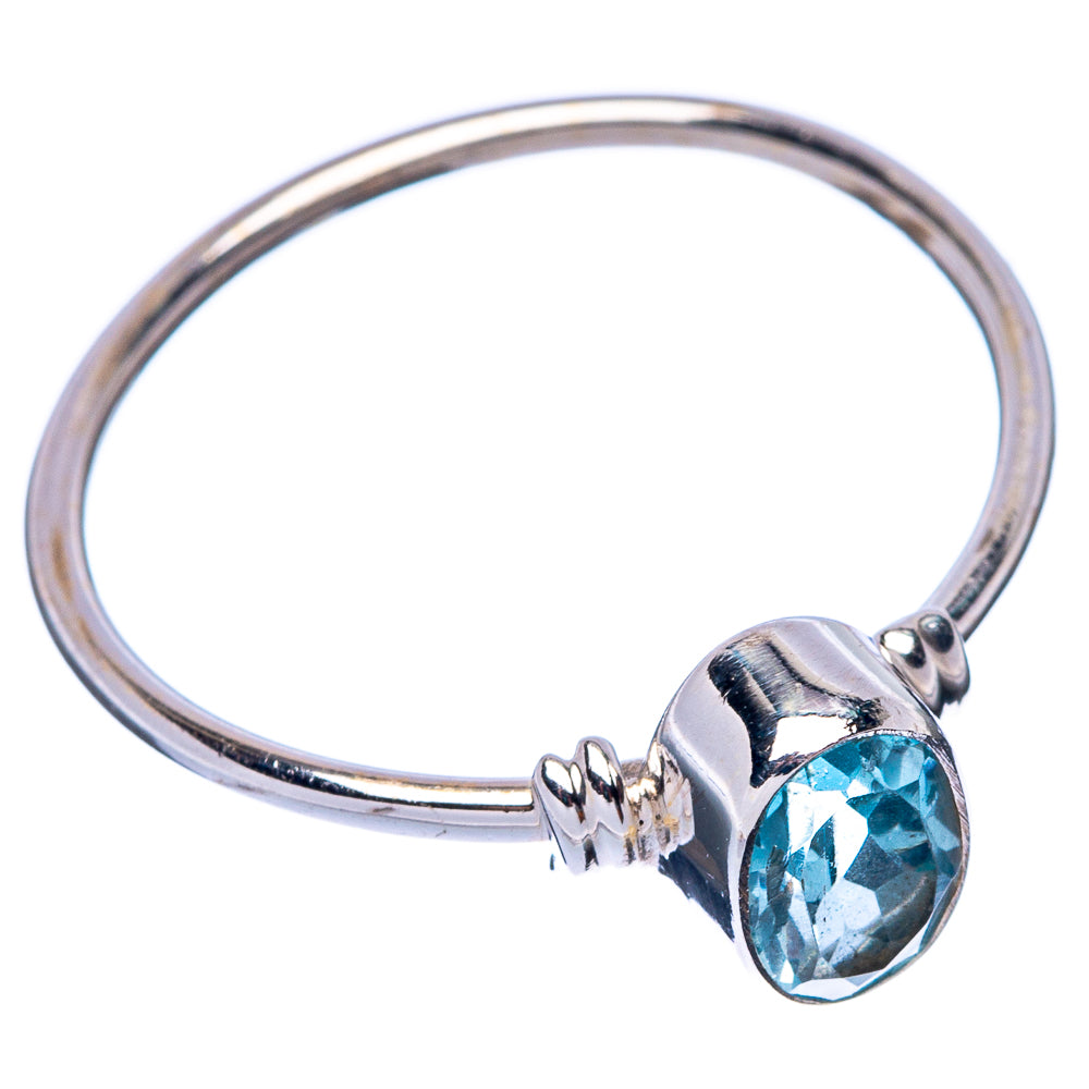 Blue Topaz Dainty Ring Size 8.25 (925 Sterling Silver) R145810