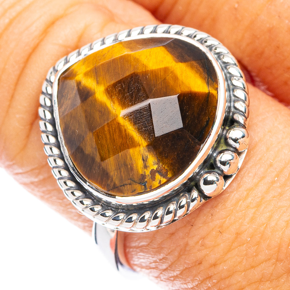 Premium Tiger Eye Ring Size 8.75 (925 Sterling Silver) RING7769