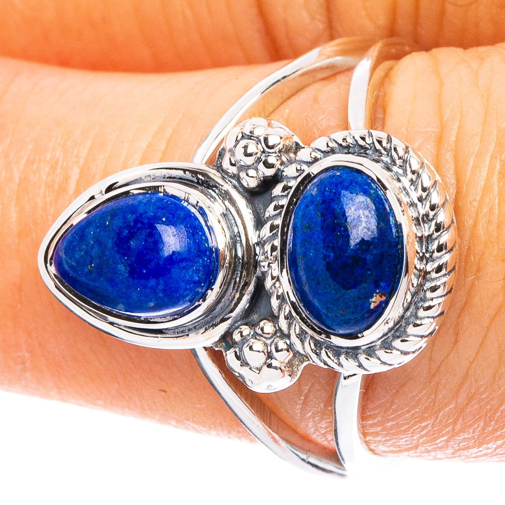 Lapis Lazuli 925 Sterling Silver Premium Ring Size 8 (925 Sterling Silver) R6464