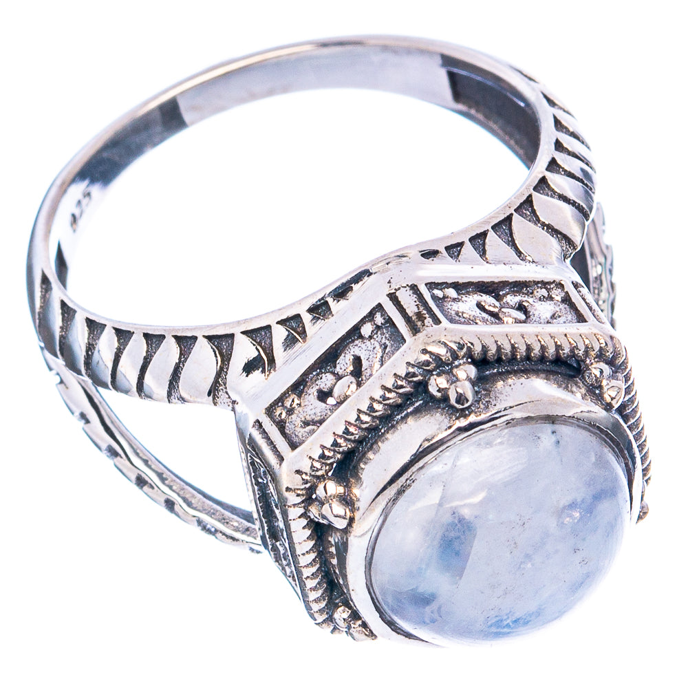 Rainbow Moonstone Ring Size 8 (.925 Sterling Silver)