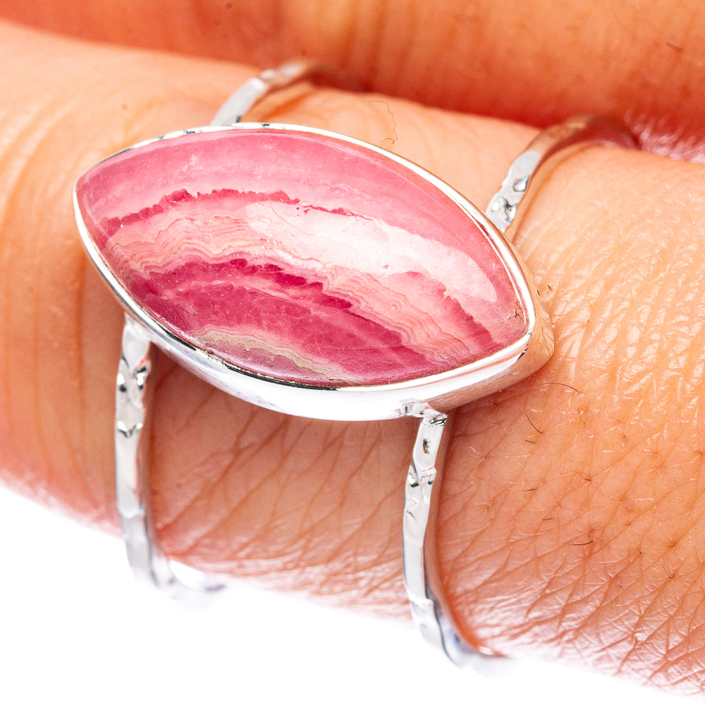 Premium Rhodochrosite 925 Sterling Silver Ring Size 8.75 (925 Sterling Silver) R2691