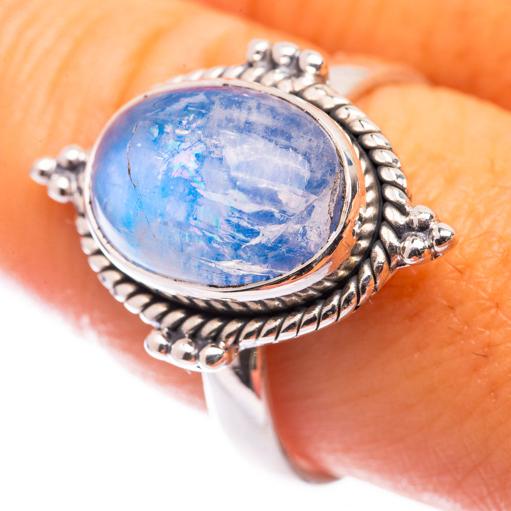 Rainbow Moonstone Ring Size 9.5 (925 Sterling Silver) R140876