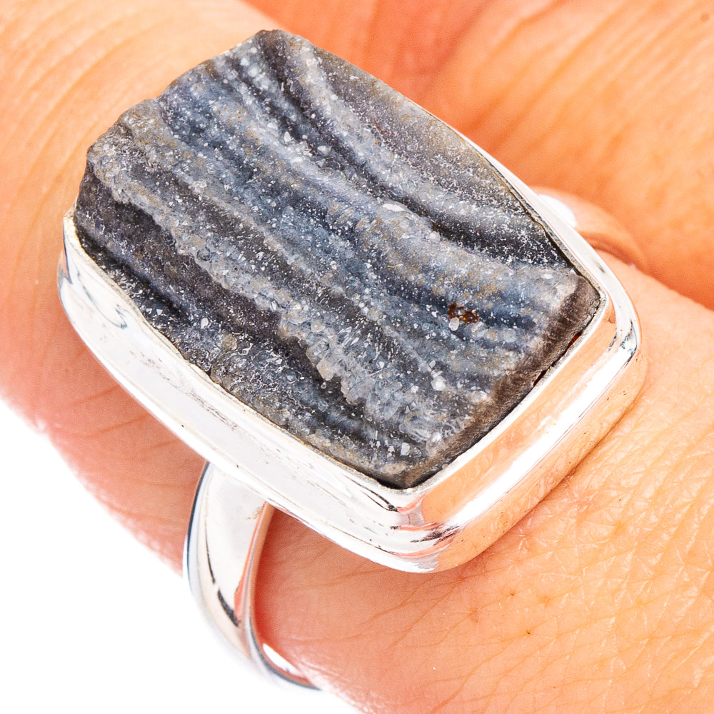 Desert Rose Druzy Ring Size 9.75 (.925 Sterling Silver)