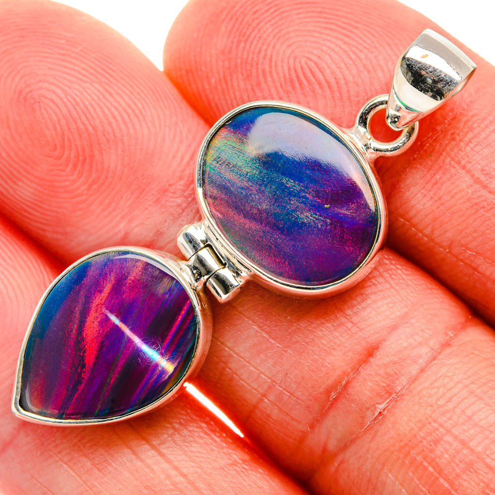 Aura Opal Pendant 1 3/4" (925 Sterling Silver) PD38237