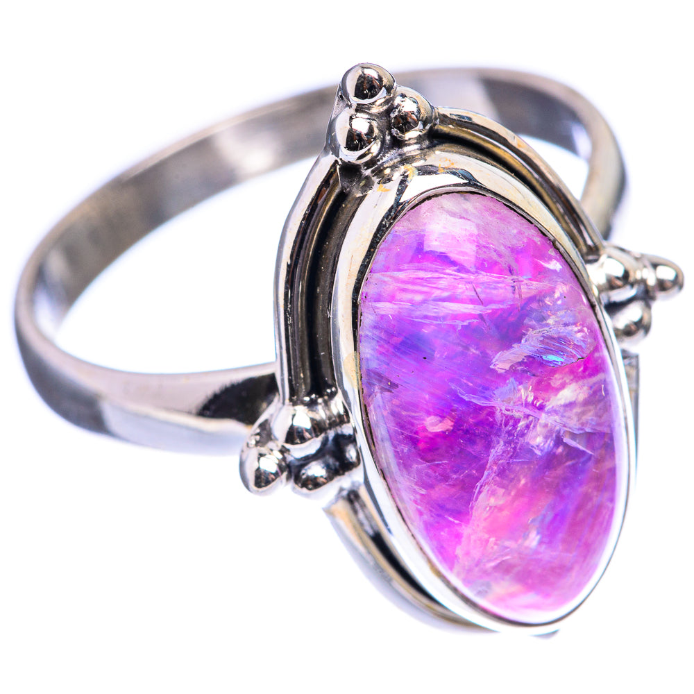 Pink Moonstone Ring Size 11 (925 Sterling Silver) R142811